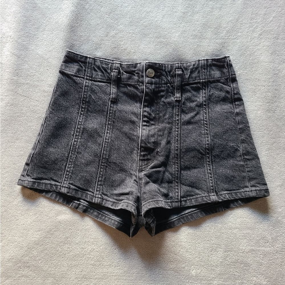 Reformation Denim Gray Charcoal Jean Shorts Size 28